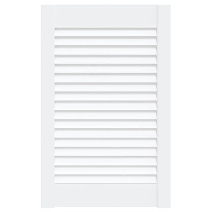 Anta con Design a Lamelle Bianca 61,5x39,4 cm in Legno di Pino