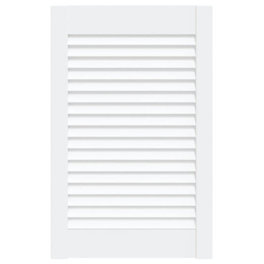 Anta con Design a Lamelle Bianca 61,5x39,4 cm in Legno di Pino