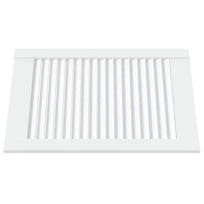 Anta con Design a Lamelle Bianca 61,5x39,4 cm in Legno di Pino
