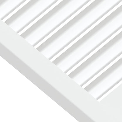 Anta con Design a Lamelle Bianca 61,5x39,4 cm in Legno di Pino