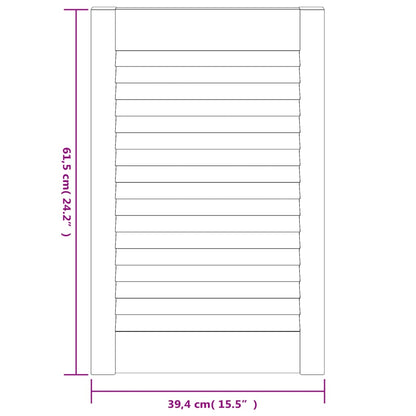 Anta con Design a Lamelle Bianca 61,5x39,4 cm in Legno di Pino