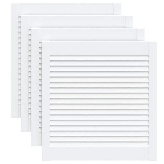 Ante a Lamelle 4 pz Bianche 61,5x59,4 cm in Legno di Pino