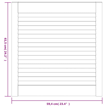 Ante a Lamelle 4 pz Bianche 61,5x59,4 cm in Legno di Pino