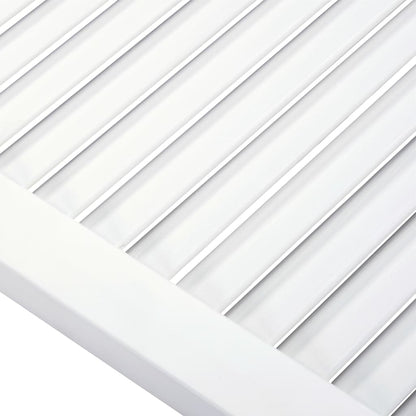 Anta con Design a Lamelle Bianca 69x39,4 cm in Legno di Pino