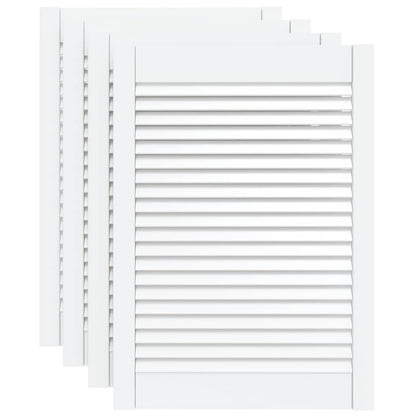 Ante a Lamelle 4 pz Bianche 69x49,4 cm in Legno di Pino