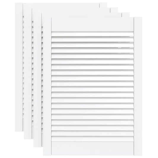 Ante a Lamelle 4 pz Bianche 69x49,4 cm in Legno di Pino