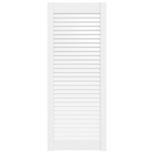 Anta con Design a Lamelle Bianca 99,3x39,4 cm in Legno di Pino