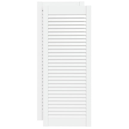 Ante a Lamelle 2 pz Bianche 99,3x39,4 cm in Legno di Pino