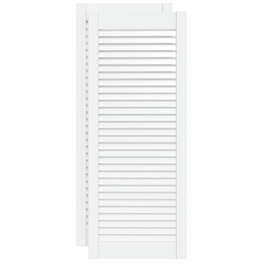 Ante a Lamelle 2 pz Bianche 99,3x39,4 cm in Legno di Pino