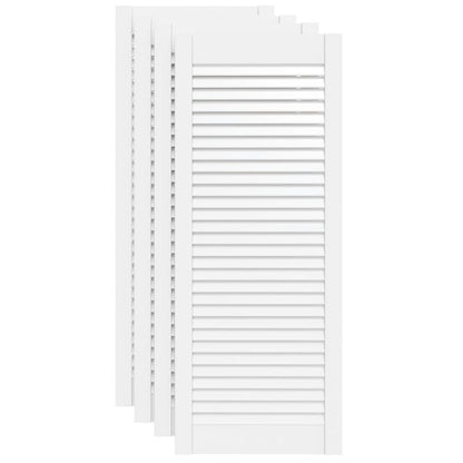 Ante a Lamelle 4 pz Bianche 99,3x39,4 cm in Legno di Pino