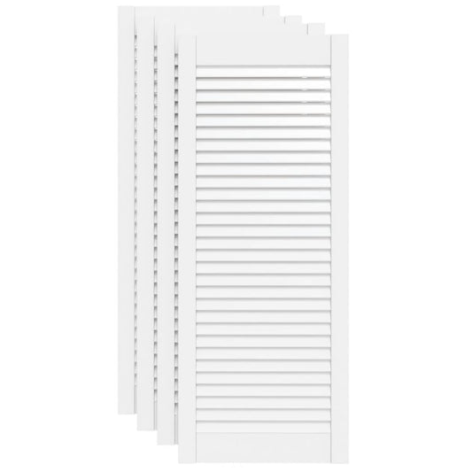 Ante a Lamelle 4 pz Bianche 99,3x39,4 cm in Legno di Pino