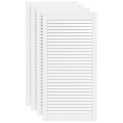 Ante a Lamelle 4 pz Bianche 99,3x49,4 cm in Legno di Pino