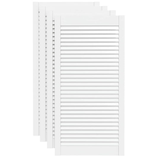 Ante a Lamelle 4 pz Bianche 99,3x49,4 cm in Legno di Pino