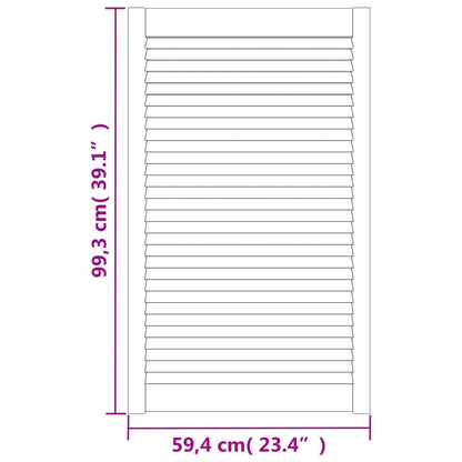 Ante a Lamelle Bianche 2 pz Bianche 99,3x59,4 cm Legno di Pino