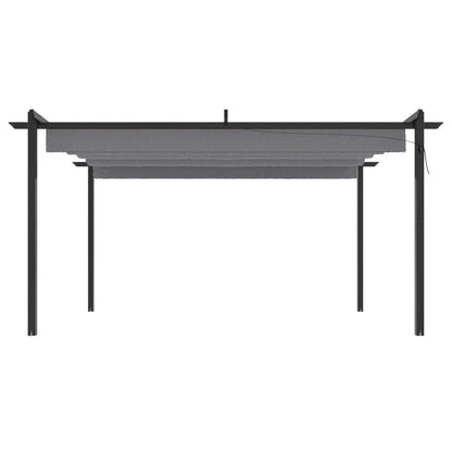 Pergola da Giardino con Tetto Retrattile 4x3 m Antracite