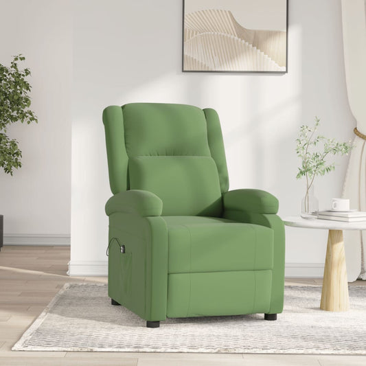 Poltrona Reclinabile Elettrica Verde Chiaro in Velluto