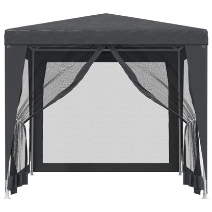 Tenda per Feste con 4 Pareti in Rete Antracite 2,5x2,5 m HDPE