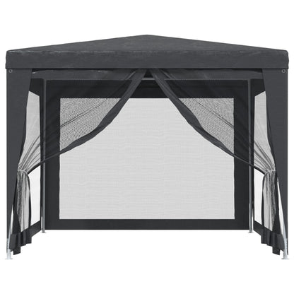 Tenda per Feste con 4 Pareti in Rete Antracite 3x3 m in HDPE