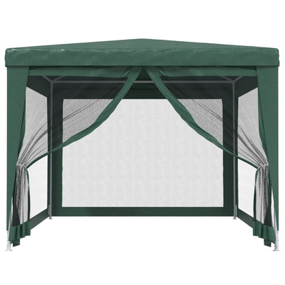 Tenda per Feste con 4 Pareti Laterali in Rete Verde 3x4 m HDPE