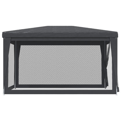 Tenda per Feste con 4 Pareti in Rete Antracite 3x4 m in HDPE