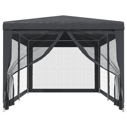 Tenda per Feste 6 Pareti Laterali in Rete Antracite 3x6 m HDPE