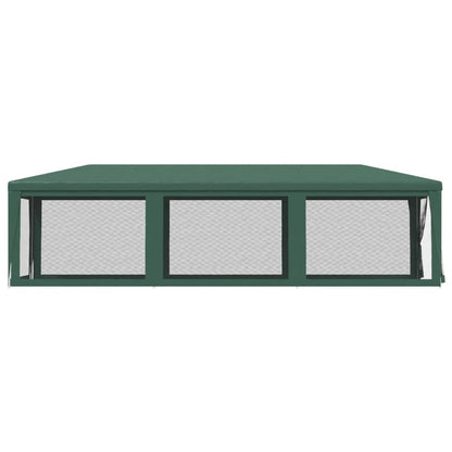 Tenda per Feste con 8 Pareti Laterali in Rete Verde 3x9 m HDPE