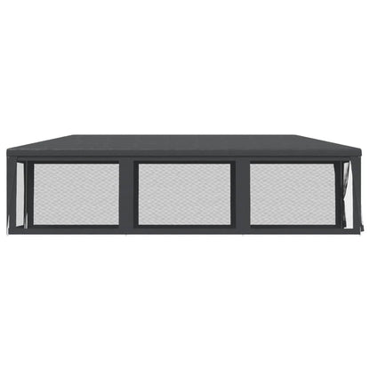 Tenda per Feste con 8 Pareti in Rete Antracite 3x9 m in HDPE