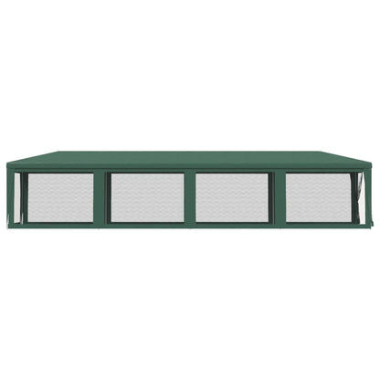 Tenda per Feste con 10 Pareti Laterali in Rete Verde 3x12m HDPE
