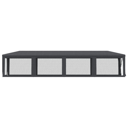 Tenda per Feste con 10 Pareti in Rete Antracite 3x12 m in HDPE