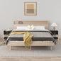 Tavolini da Letto 2pz Nero 42x38x45 cm in Legno Multistrato