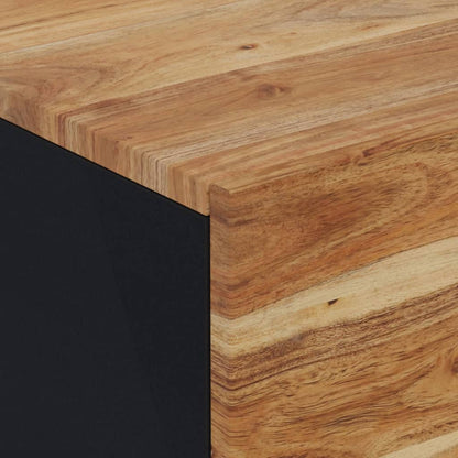 Comodini 2pz 40x33x46 cm in Legno Massello di Acacia