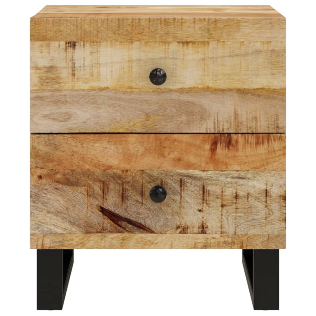 Comodini 2pz 40x33x46 cm in Legno Massello di Mango