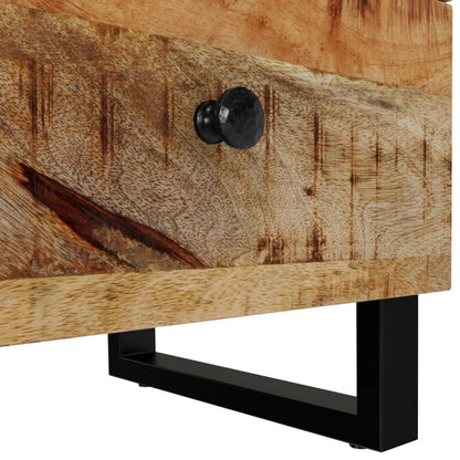 Comodini 2pz 40x33x46 cm in Legno Massello di Mango