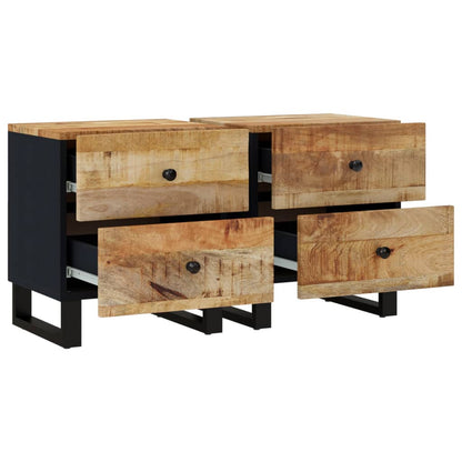 Comodini 2pz 40x33x46 cm in Legno Massello di Mango