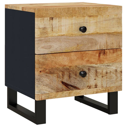 Comodini 2pz 40x33x46 cm in Legno Massello di Mango