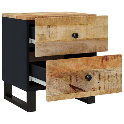 Comodini 2pz 40x33x46 cm in Legno Massello di Mango