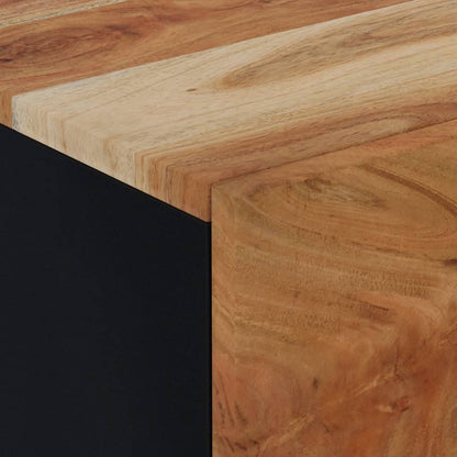 Comodini 2pz 40x33x46 cm in Legno Massello di Acacia
