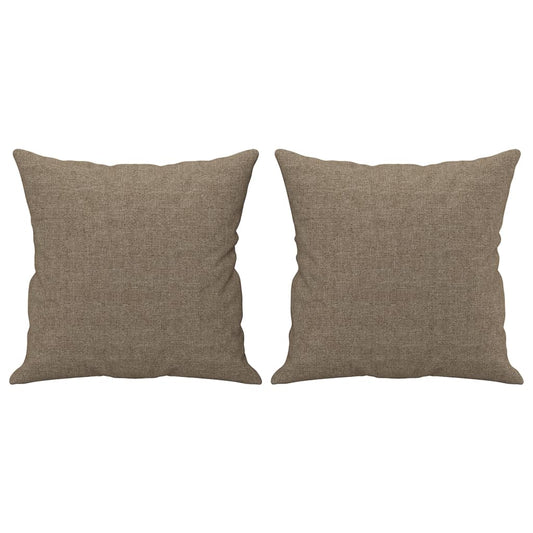 Cuscini Decorativi 2 pz Tortora 40x40 cm in Tessuto