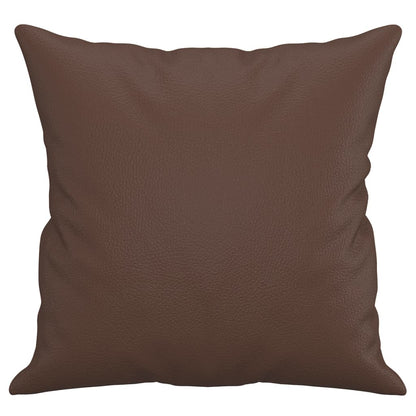 Cuscini Decorativi 2pz Marrone 40x40 cm in Similpelle