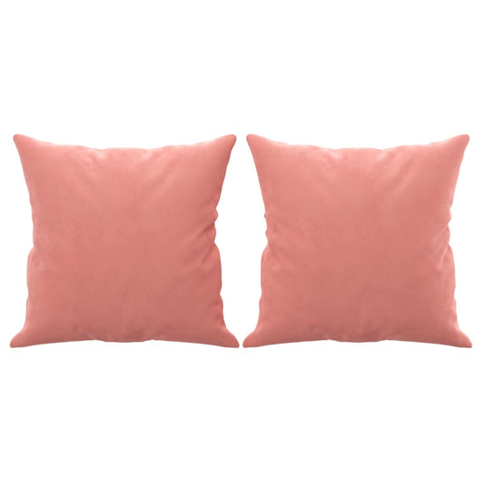 Cuscini Decorativi 2 pz Rosa 40x40 cm in Velluto