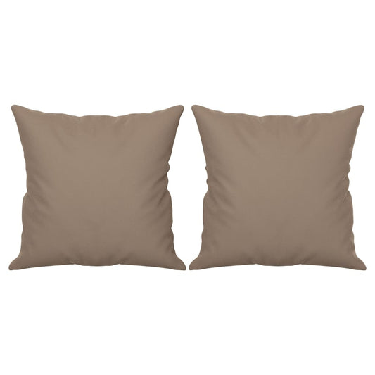 Cuscini Decorativi 2 pz Tortora 40x40 cm in Tessuto Microfibra