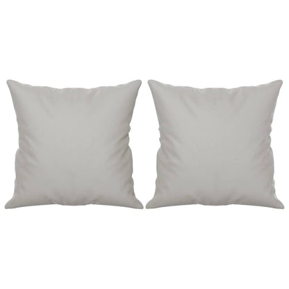 Cuscini Decorativi 2 pz Grigio chiaro40x40cm Tessuto Microfibra