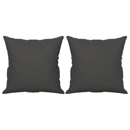 Cuscini Decorativi 2 pz Grigio Scuro 40x40cm Tessuto Microfibra