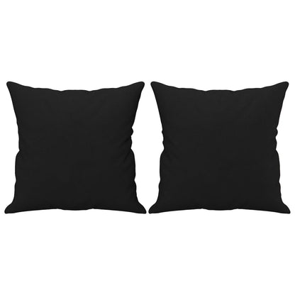 Cuscini Decorativi 2 pz Nero 40x40 cm in Tessuto Microfibra