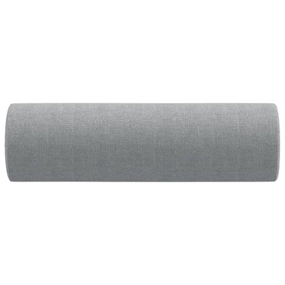 Cuscini Decorativi 2pz Grigio Chiaro Ø15x50 cm in Tessuto