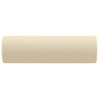 Cuscini Decorativi 2 pz Crema Ø15x50 cm in Tessuto