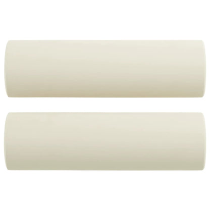 Cuscini Decorativi 2 pz Crema Ø15x50 cm in Velluto