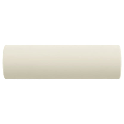 Cuscini Decorativi 2 pz Crema Ø15x50 cm in Velluto