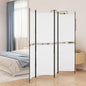 Divisorio a 4 Pannelli Bianco 200x180 cm Tessuto