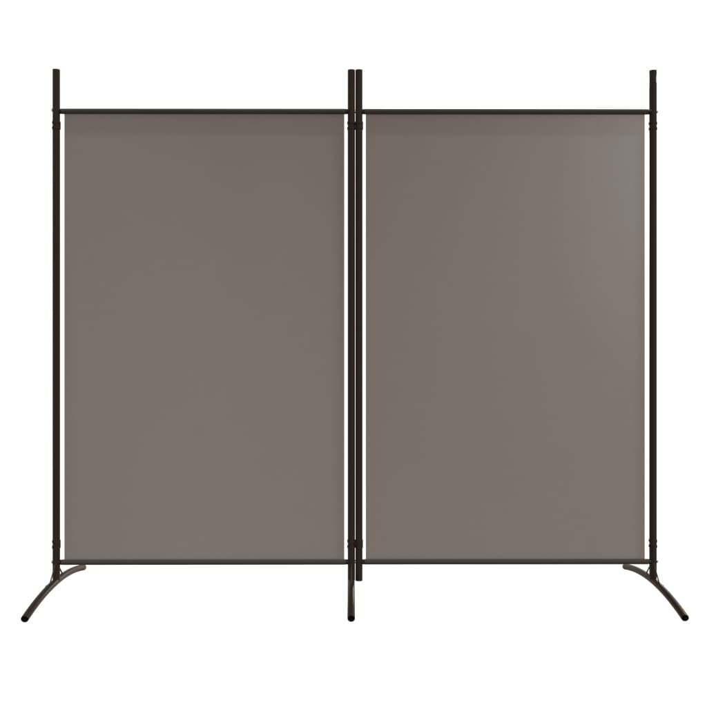Divisorio a 2 Pannelli Antracite 175x180 cm Tessuto